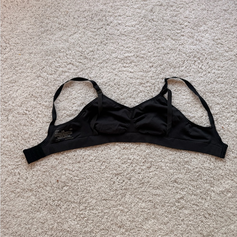 Auden Nursing Seamless Bra Size L Black | Wireless Breastfeeding Soft Cup - Picture 11 of 11